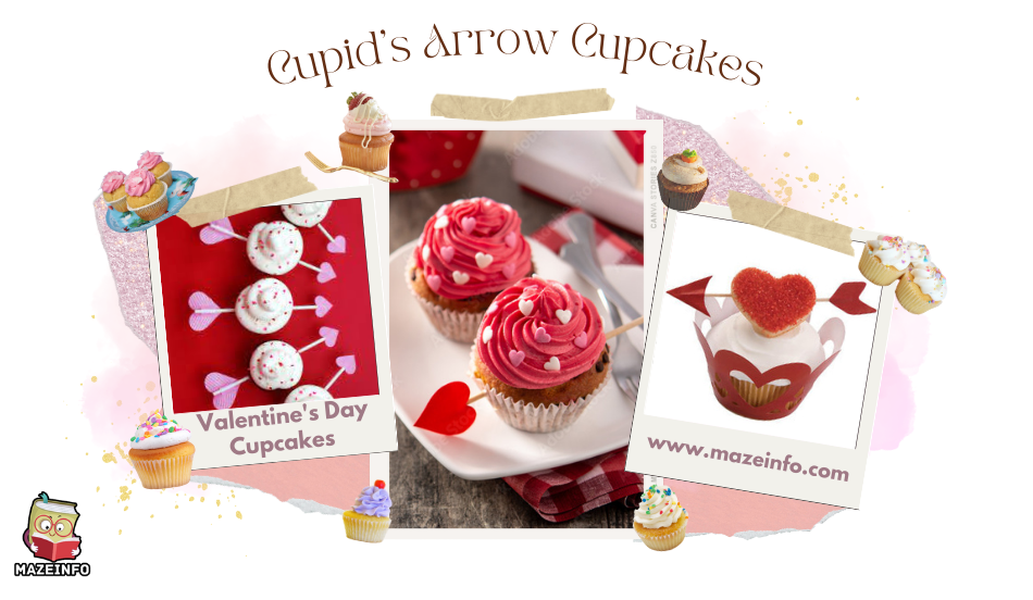 Cupid's arrow cupcakes