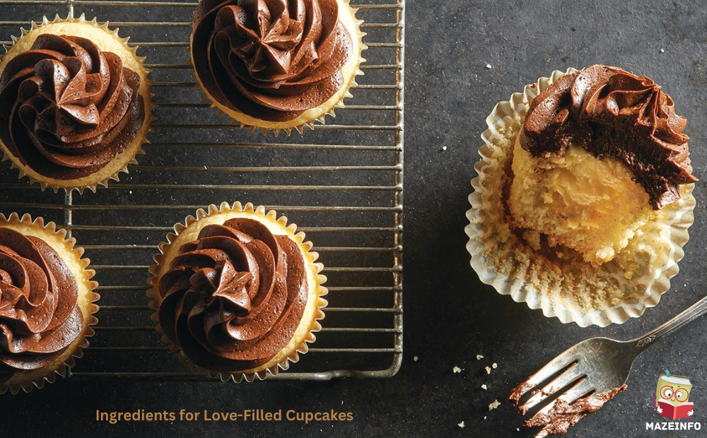 Ingredients for love-filled cupcakes